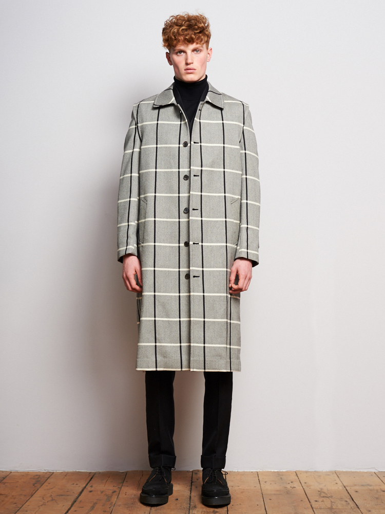 Check Tyrol Wool Overcoat